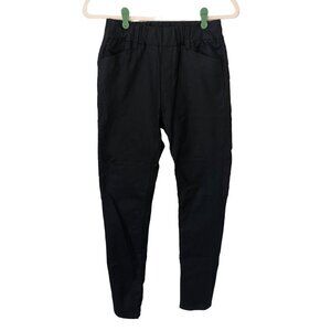 Bevy Pants Size 25 Pull On Coated Cotton Stretch Skinny Black High Waist Edgy